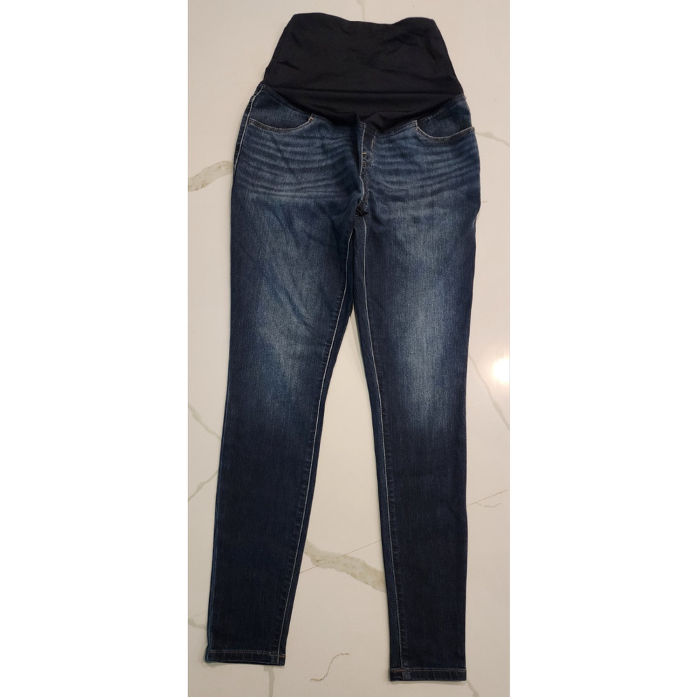 Isabel Maternity Skinny Entubado Over Belly Blue Jeans Women's 2